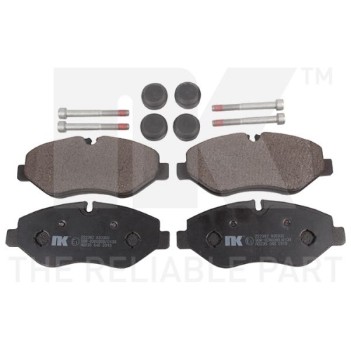 Bremsbelagsatz, Scheibenbremse NK 222382 f&uuml;r IVECO, Vorderachse