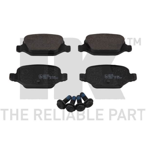 Bremsbelagsatz, Scheibenbremse NK 222386 f&uuml;r FIAT LANCIA ABARTH, Hinterachse