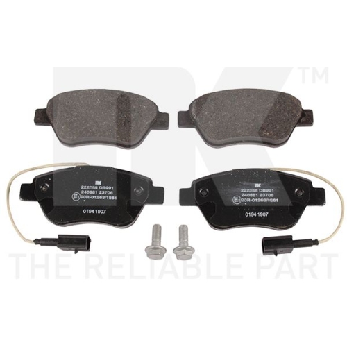 Bremsbelagsatz, Scheibenbremse NK 222388 f&uuml;r ALFA ROMEO CITRO&Euml;N FIAT PEUGEOT