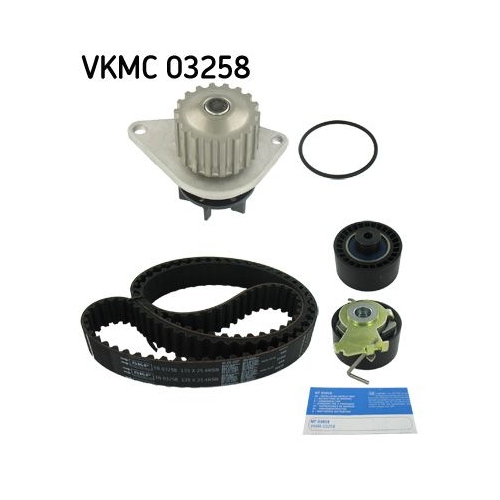 Wasserpumpe + Zahnriemensatz SKF VKMC 03258 f&uuml;r CITRO&Euml;N PEUGEOT