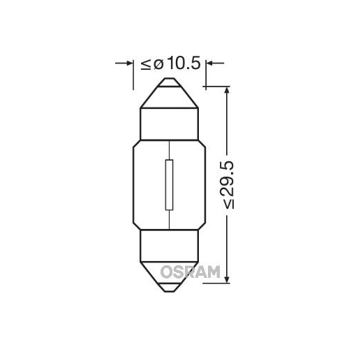 Gl&uuml;hlampe, Handschuhfachleuchte OSRAM 6438 ORIGINAL f&uuml;r, hinten