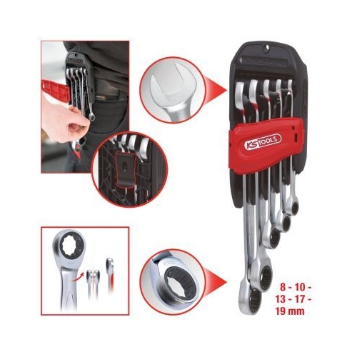 Ratschen-Ringgabelschl&uuml;sselsatz KS TOOLS 503.4255