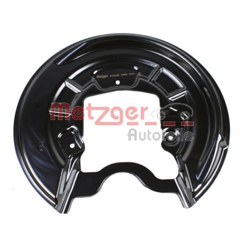Spritzblech, Bremsscheibe METZGER 6115230 f&uuml;r VAG, Hinterachse rechts