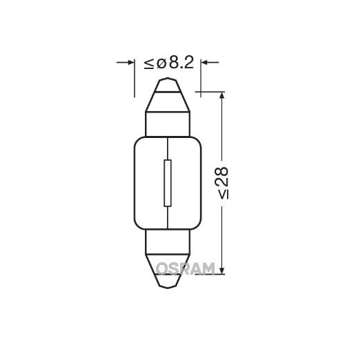 Gl&uuml;hlampe, Einstiegleuchte OSRAM 6428 ORIGINAL f&uuml;r, hinten