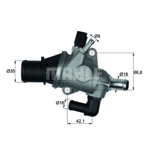 Thermostat, K&uuml;hlmittel MAHLE TI 163 88 f&uuml;r FIAT