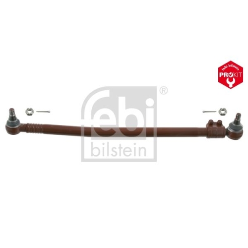 Febi Bilstein 24041 Lenkstange mit Kronenmuttern und Splinten, vom Lenkgetriebe zur 1. Vorderachse , 1 St&uuml;ck