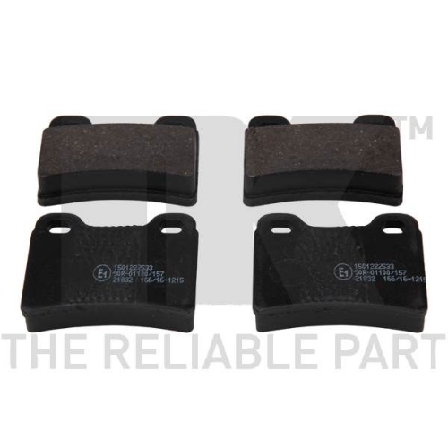 Bremsbelagsatz, Scheibenbremse NK 222533 f&uuml;r FORD KIA, Hinterachse