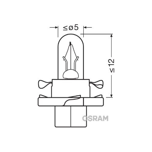 Gl&uuml;hlampe, Instrumentenbeleuchtung OSRAM 2473MFX6 ORIGINAL