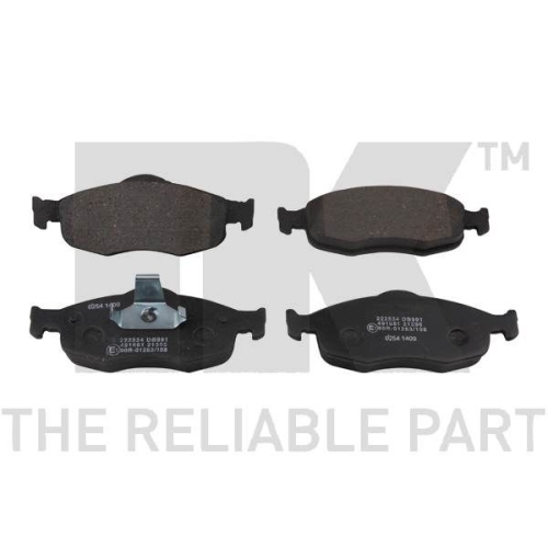 Bremsbelagsatz, Scheibenbremse NK 222534 f&uuml;r FORD, Vorderachse