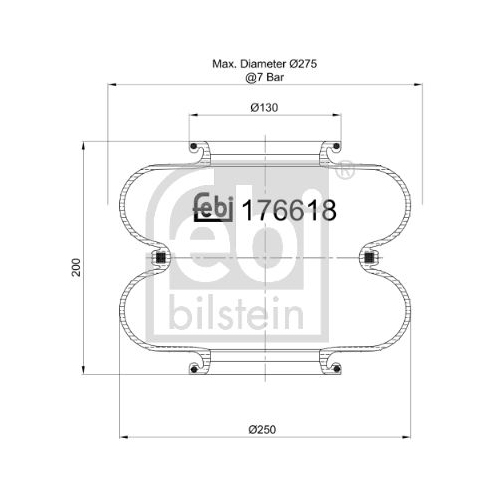 Febi Bilstein 1x 176618 Luftfederbalg