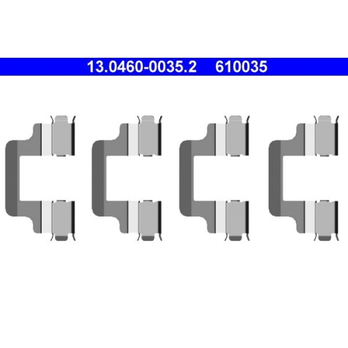 Zubeh&ouml;rsatz, Scheibenbremsbelag ATE 13.0460-0035.2 f&uuml;r VAG, Hinterachse