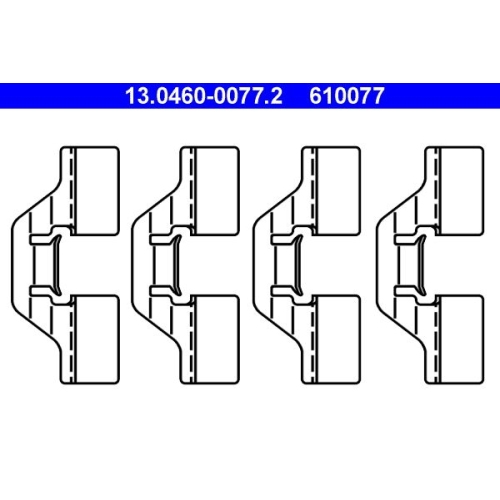 Zubeh&ouml;rsatz, Scheibenbremsbelag ATE 13.0460-0077.2 f&uuml;r, Hinterachse