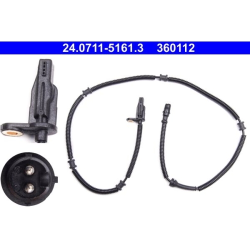 Sensor, Raddrehzahl ATE 24.0711-5161.3 f&uuml;r RENAULT, Hinterachse