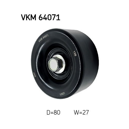 Umlenk-/F&uuml;hrungsrolle, Keilrippenriemen SKF VKM 64071 f&uuml;r HYUNDAI KIA, links
