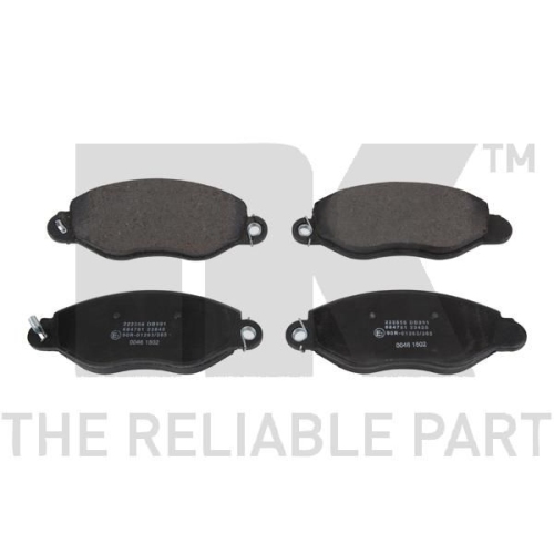 Bremsbelagsatz, Scheibenbremse NK 222558 f&uuml;r FORD, Vorderachse