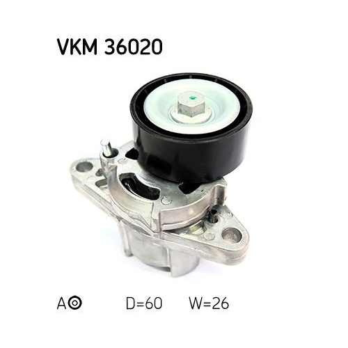Spannrolle, Keilrippenriemen SKF VKM 36020 f&uuml;r NISSAN RENAULT, links, mitte