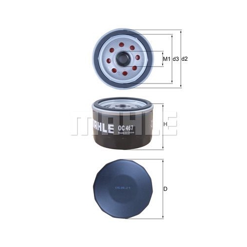 &Ouml;lfilter KNECHT OC 467 f&uuml;r CHRYSLER FIAT FORD GMC LADA MITSUBISHI NISSAN OPEL