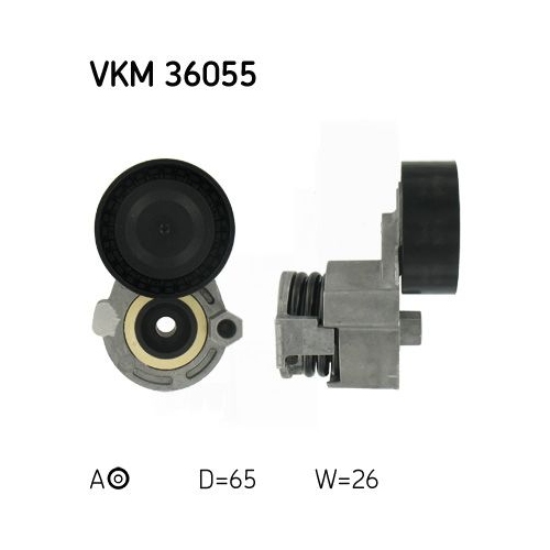 Spannrolle, Keilrippenriemen SKF VKM 36055 f&uuml;r NISSAN RENAULT, mitte