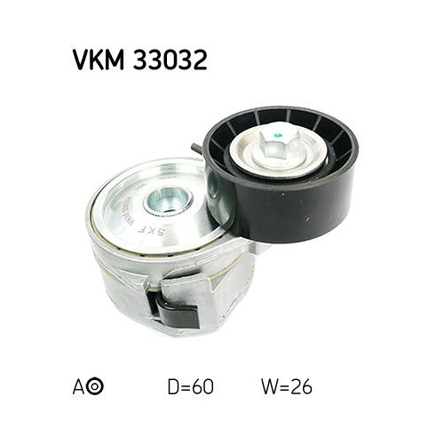 Spannrolle, Keilrippenriemen SKF VKM 33032 f&uuml;r CITRO&Euml;N FIAT PEUGEOT, links, oben