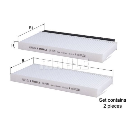 Filter, Innenraumluft KNECHT LA 935/S f&uuml;r KIA