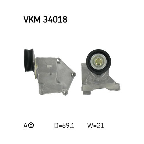 Spannrolle, Keilrippenriemen SKF VKM 34018 f&uuml;r FORD, links