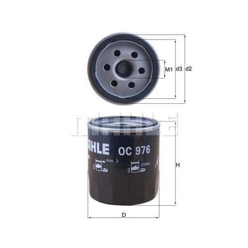 &Ouml;lfilter KNECHT OC 976 f&uuml;r CITRO&Euml;N DAF FIAT FORD GMC NISSAN OPEL PEUGEOT RENAULT