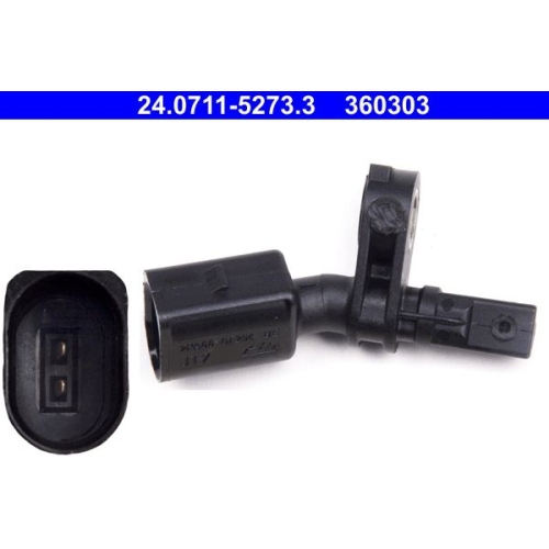 Sensor, Raddrehzahl ATE 24.0711-5273.3 f&uuml;r SEAT SKODA VAG, Vorderachse