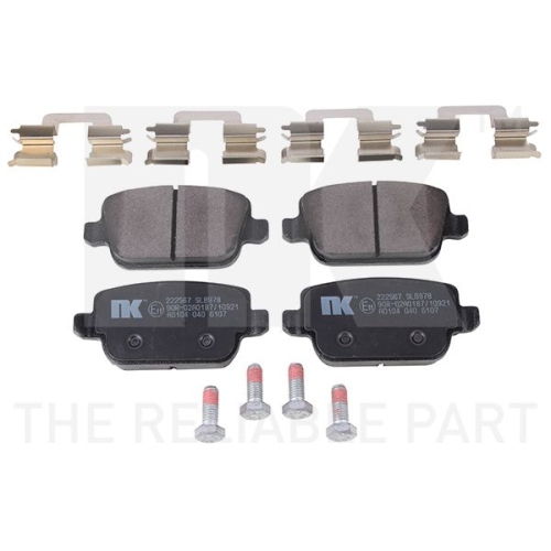 Bremsbelagsatz, Scheibenbremse NK 222567 f&uuml;r FORD VOLVO LAND ROVER, Hinterachse