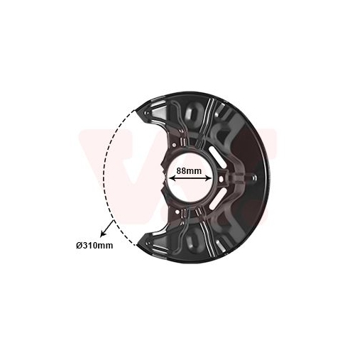 Spritzblech, Bremsscheibe VAN WEZEL 5307372 f&uuml;r TOYOTA, Vorderachse rechts