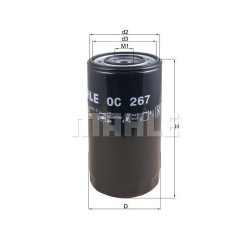 &Ouml;lfilter KNECHT OC 267 f&uuml;r FIAT IVECO ASTRA