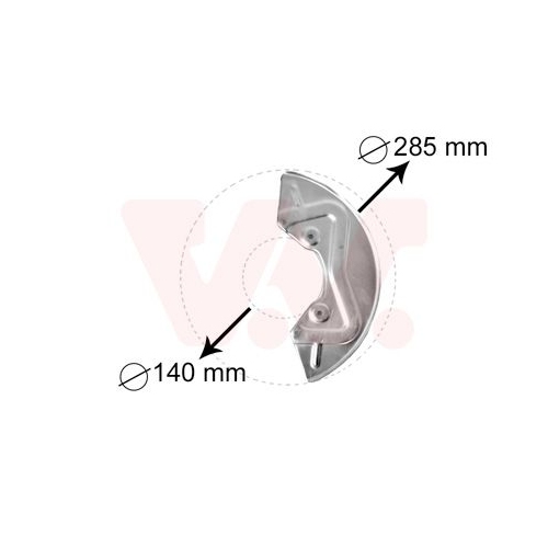 Spritzblech, Bremsscheibe VAN WEZEL 5826371 f&uuml;r VW, Vorderachse links