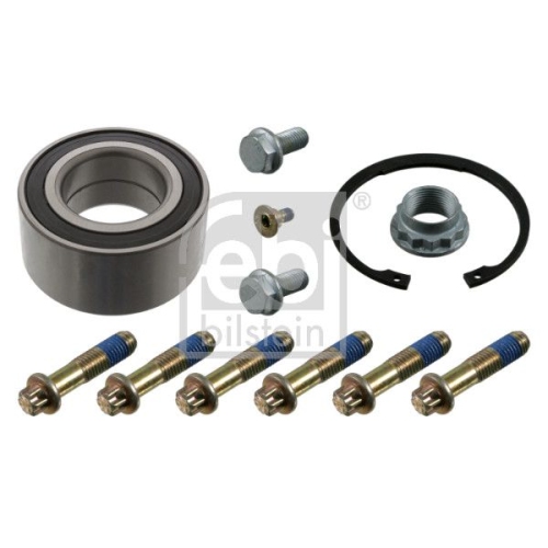 Febi Bilstein 21873 Radlagersatz mit Befestigungsschrauben, Achsmutter und Sicherungsring , 1 St&uuml;ck