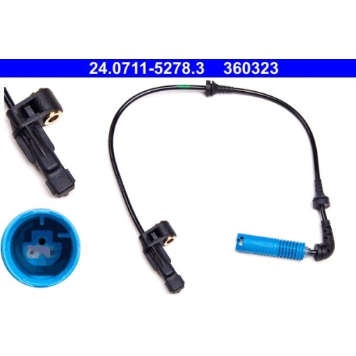 Sensor, Raddrehzahl ATE 24.0711-5278.3 f&uuml;r BMW, Vorderachse rechts