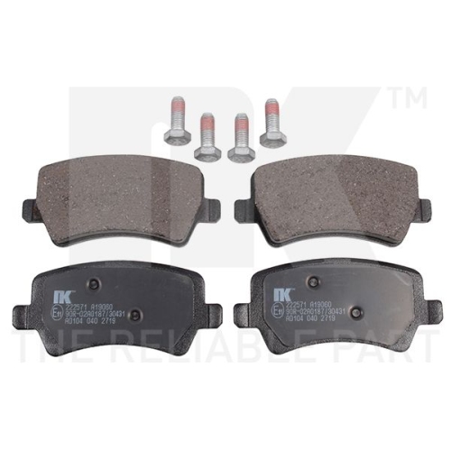 Bremsbelagsatz, Scheibenbremse NK 222571 f&uuml;r FORD ROVER VOLVO LAND ROVER