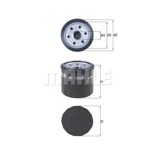 &Ouml;lfilter KNECHT OC 1253 f&uuml;r GMC OPEL VAUXHALL CHEVROLET DAEWOO