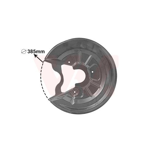Spritzblech, Bremsscheibe VAN WEZEL 7623374 f&uuml;r SKODA, Hinterachse rechts