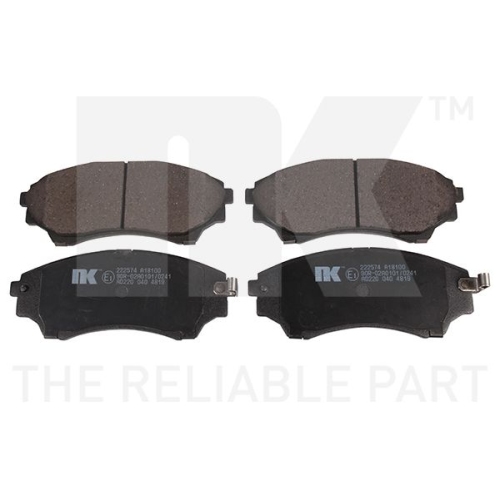 Bremsbelagsatz, Scheibenbremse NK 222574 f&uuml;r FORD MAZDA FORD USA, Vorderachse