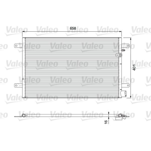 Kondensator, Klimaanlage VALEO 814004 f&uuml;r AUDI