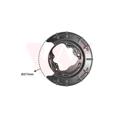 Spritzblech, Bremsscheibe VAN WEZEL 8207373 f&uuml;r HYUNDAI, Hinterachse links