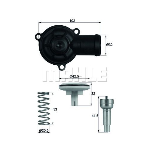 Thermostat, K&uuml;hlmittel MAHLE TI 220 87D f&uuml;r VAG