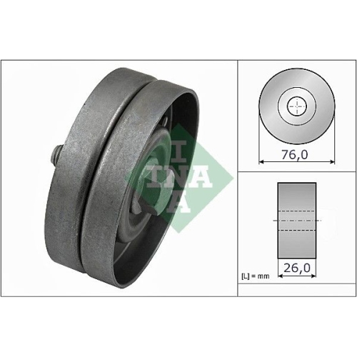 Umlenk-/F&uuml;hrungsrolle, Keilrippenriemen INA 532 0326 30 f&uuml;r SEAT SKODA VW