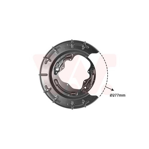 Spritzblech, Bremsscheibe VAN WEZEL 8207374 f&uuml;r HYUNDAI, Hinterachse rechts