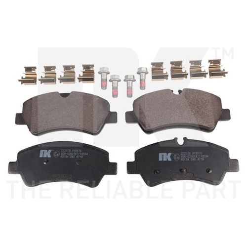 Bremsbelagsatz, Scheibenbremse NK 222578 f&uuml;r FORD, Hinterachse
