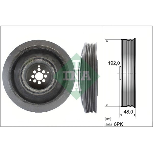 Riemenscheibe, Kurbelwelle INA 544 0102 10 f&uuml;r AUDI VW