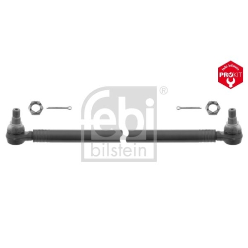 Febi Bilstein 24092 Lenkstange mit Kronenmuttern und Splinten, vom 2. Lenkzwischenhebel zum 3. Lenkzwischenhebel , 1 St&uuml;ck