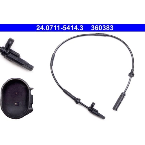 Sensor, Raddrehzahl ATE 24.0711-5414.3 f&uuml;r BMW, Hinterachse
