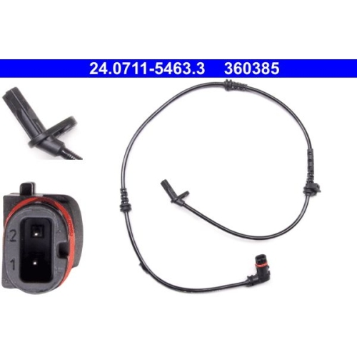 Sensor, Raddrehzahl ATE 24.0711-5463.3 f&uuml;r MERCEDES-BENZ, Vorderachse