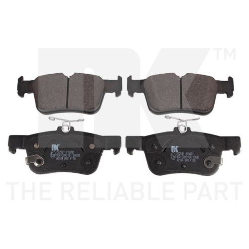 Bremsbelagsatz, Scheibenbremse NK 222581 f&uuml;r FORD FORD USA, Hinterachse