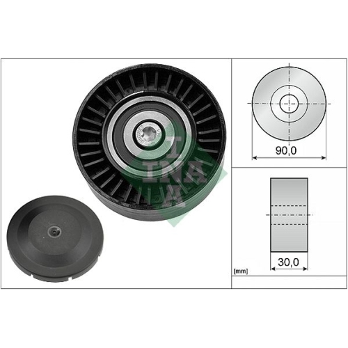 Umlenk-/F&uuml;hrungsrolle, Keilrippenriemen INA 532 0514 10 f&uuml;r BMW