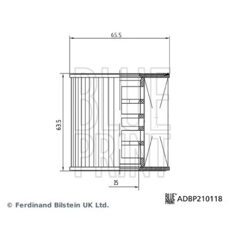 Blue Print 1x ADBP210118BP &Atilde;&ndash;lfilter mit Dichtung und Anbaumaterial